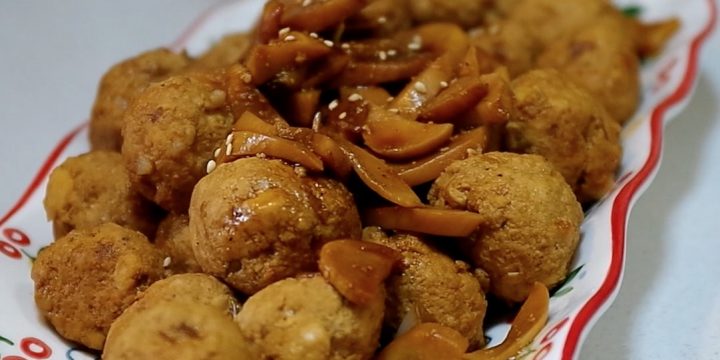 红烧豆腐丸子 Simmered bean curd balls